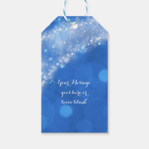 Etiquetas Para Regalos Fiesta de Boda de Cenicienta con Destellos Azules