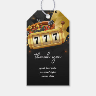 Etiquetas Para Regalos Fiesta de Casino Night Gracias