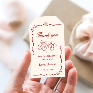 Etiquetas Para Regalos Fiesta de cena de chicas rojas modernas por la noc