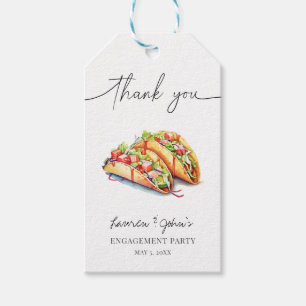 Etiquetas Para Regalos Fiesta de compromiso Amor y Tacos