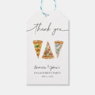 Etiquetas Para Regalos Fiesta de compromiso de amor y pizza
