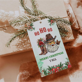Etiquetas Para Regalos Fiesta de Cowboy Santa Navidades