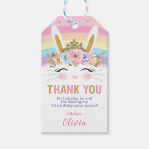 Etiquetas Para Regalos Fiesta de cumpleaños conejo conejo conejo conejo g