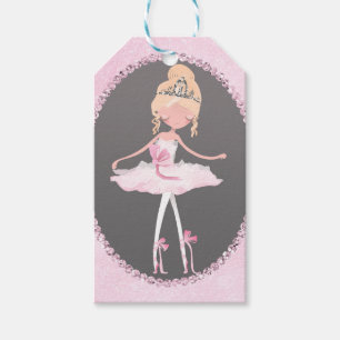 Etiquetas Para Regalos Fiesta de cumpleaños de bailarina de couture rosa 