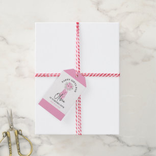 Etiquetas Para Regalos Fiesta de cumpleaños de Ballerina Adorable Rosa