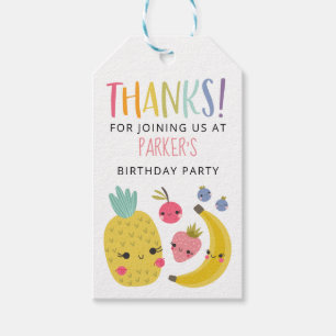 Etiquetas Para Regalos Fiesta de cumpleaños de Frutti Gracias Por Favor