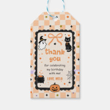 Fiesta de cumpleaños de Halloween de gingham naran