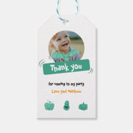 Etiquetas Para Regalos Fiesta de cumpleaños de Halloween verde y blanco g