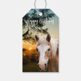 Etiquetas Para Regalos Fiesta de cumpleaños de Horse Ranch Personalizado