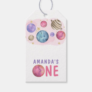 Etiquetas Para Regalos Fiesta de cumpleaños de la chica del espacio de la