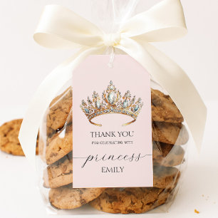 Etiquetas Para Regalos Fiesta de Cumpleaños de la Princesa Real Corona Ch