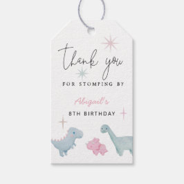 Etiquetas Para Regalos Fiesta de cumpleaños de las chicas de Dinosaur