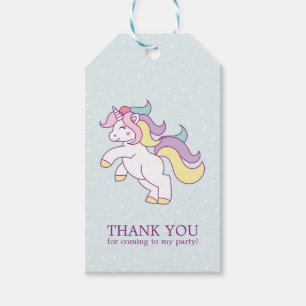 Etiquetas Para Regalos Fiesta de cumpleaños de las niñas Rainbow Unicorn