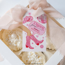 Etiquetas Para Regalos Fiesta de cumpleaños de lechera rosada Vamos Chica