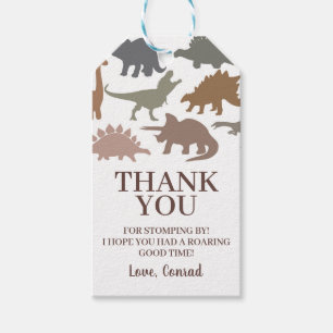 Etiquetas Para Regalos Fiesta de cumpleaños de los dinosaurios modernos g