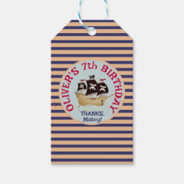 Etiquetas Para Regalos Fiesta de cumpleaños de los niños del barco pirata