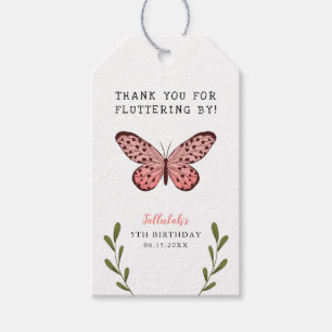 Etiquetas Para Regalos Fiesta de cumpleaños de Mariposa, gracias