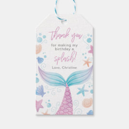 Etiquetas Para Regalos Fiesta de cumpleaños de Sirena Gracias por Favorec
