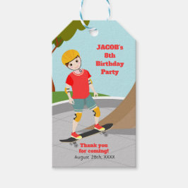 Etiquetas Para Regalos Fiesta de cumpleaños de Skate Park Fun Boy