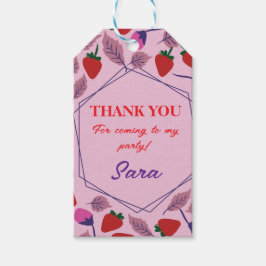 Etiquetas Para Regalos Fiesta de cumpleaños de Strawberries