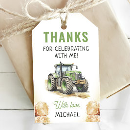 Etiquetas Para Regalos Fiesta de Cumpleaños de Tractor Acuarela