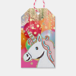Etiquetas Para Regalos Fiesta de Cumpleaños de Unicornio 