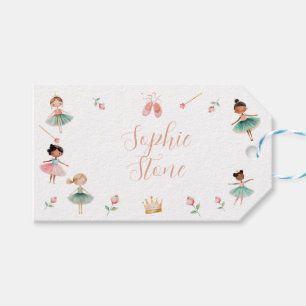 Etiquetas Para Regalos Fiesta de cumpleaños del chica de danza y twirl