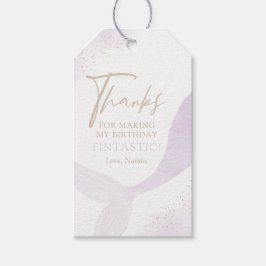 Etiquetas Para Regalos Fiesta de cumpleaños del Chica Purple Mermaid