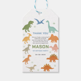 Etiquetas Para Regalos Fiesta de cumpleaños del dinosaurio 1er año | Lind