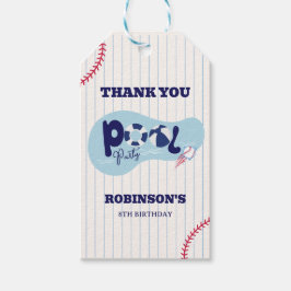 Etiquetas Para Regalos Fiesta de cumpleaños del grupo de béisbol moderno