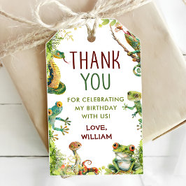 Etiquetas Para Regalos Fiesta de cumpleaños del reptil