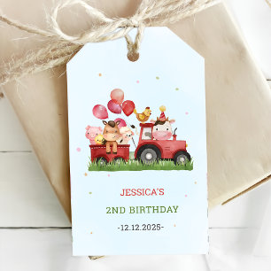 Etiquetas Para Regalos Fiesta de cumpleaños para animales de granja
