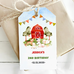 Etiquetas Para Regalos Fiesta de cumpleaños para animales de granja