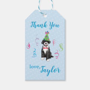 Etiquetas Para Regalos Fiesta de cumpleaños Perro de Agua Portugués Graci