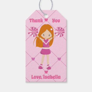 Etiquetas Para Regalos Fiesta de cumpleaños rosado del Chica animador de 