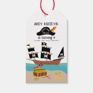 Etiquetas Para Regalos Fiesta de Cumpleaños Tema Pirata Gracias