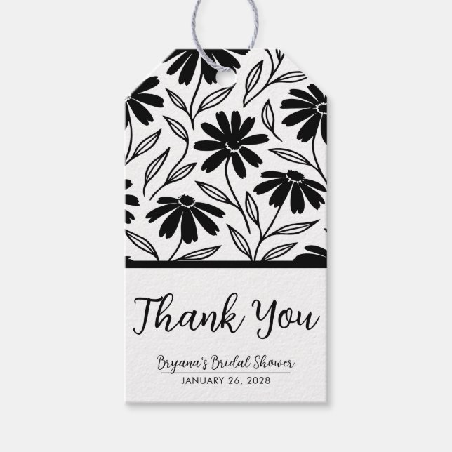 Etiquetas Para Regalos Fiesta de Despedida de Soltera Boho Margaritas de  (Anverso)