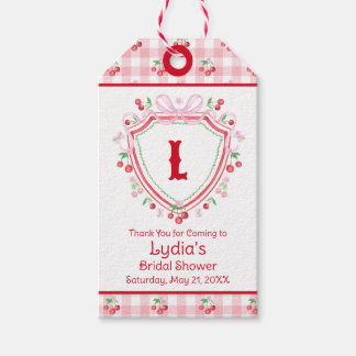 Etiquetas Para Regalos Fiesta de Despedida de Soltera Coquette Cherry Mon