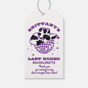 Etiquetas Para Regalos Fiesta de Despedida de Soltera de Vaquera Disco Re