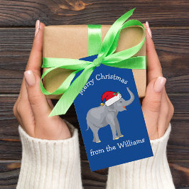 Etiquetas Para Regalos Fiesta de Elefantes Azules Personalizado gracioso