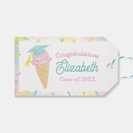 Etiquetas Para Regalos Fiesta de Graduación de Helado