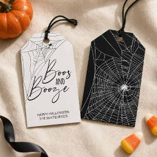 Etiquetas Para Regalos Fiesta de Halloween de Boos y Bebidas