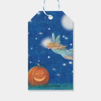 Etiquetas Para Regalos Fiesta de Halloween de Hada Mágica y Jack O'Lanter