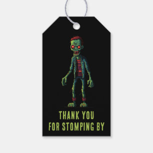 Etiquetas Para Regalos Fiesta de Halloween de Zombies Agradecimiento Ne