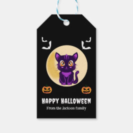 Etiquetas Para Regalos Fiesta de halloween para los niños del gato Person
