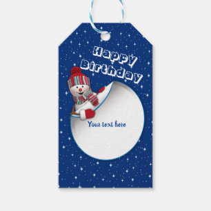 Etiquetas Para Regalos Fiesta de Holiday Snowman