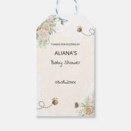 Etiquetas Para Regalos Fiesta de Honeycomb con tema de abeja floral rústi