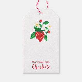 Etiquetas Para Regalos Fiesta de jardín floral y de fresas ilustradas