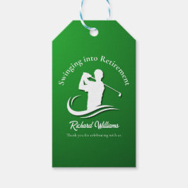 Etiquetas Para Regalos Fiesta de Jugador de Golf Moderno jubilado