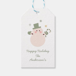 Etiquetas Para Regalos Fiesta de Navidades Verdes Y Oro